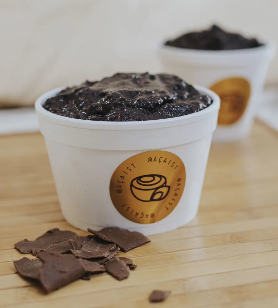 Pote de açaí Açaíst pronto para servir
